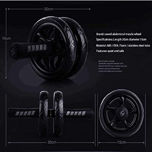 zhuao Entrenador De Gimnasio, Ejercicio De Dos Ruedas Muscular, Máquina De Fitness De Rodillos Caseros Negro zhuao Entrenador De Gimnasio, Ejercicio De Dos Ruedas Muscular, Máquina De Fitness De Rodillos Caseros Negro