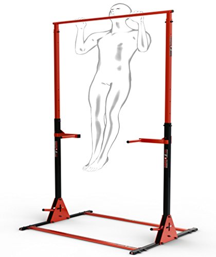 ZIDER SPORT - Barra de dominadas con estación de entrenamiento y asas para flexiones, altura 135 - 245 cm, estación de musculación ZIDER SPORT - Barra de dominadas con estación de entrenamiento y asas para flexiones, altura 135 - 245 cm, estación de musculación