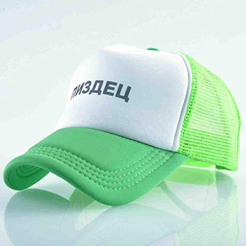 ZIJS Moda de verano Gorra de béisbol Hombres y mujeres Letra rusa Hip Hop Sombreros Malla transpirable al aire libre Camionero ZIJS Moda de verano Gorra de béisbol Hombres y mujeres Letra rusa Hip Hop Sombreros Malla transpirable al aire libre Camionero