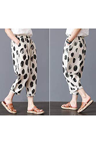 Zilcremo Pantalones Harem Casual para Mujer Pantalones Vintage Holgados Palazzo Crop Tienda Online De 4XL