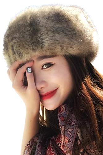 Zinmuwa Sombrero del Estilo Ruso De La Venda de la Piel Sintética del Invierno Earwarmer Earmuff Sombrero Ruso Café One Size Zinmuwa Sombrero del Estilo Ruso De La Venda de la Piel Sintética del Invierno Earwarmer Earmuff Sombrero Ruso Café One Size