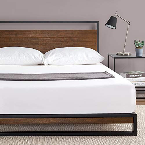 Zinus Suzanne Somier de Metal Y Madera con Cabecero 150x200x18cm Zinus Suzanne Somier de Metal Y Madera con Cabecero 150x200x18cm