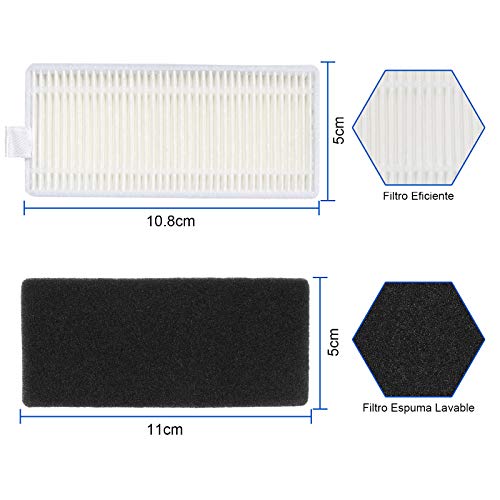 ZITFRI 20PCS Kit de Recambios para Cecotec Conga 1090 Robot Aspirador Repuestos de 6 Filtros HEPA 8 Cepillos Laterales 1 Cepillo Principal 4 Mopas de Fregona y Más, Accesorios Cecotec Conga Serie 1090 ZITFRI 20PCS Kit de Recambios para Cecotec Conga 1090 Robot Aspirador Repuestos de 6 Filtros HEPA 8 Cepillos Laterales 1 Cepillo Principal 4 Mopas de Fregona y Más, Accesorios Cecotec Conga Serie 1090