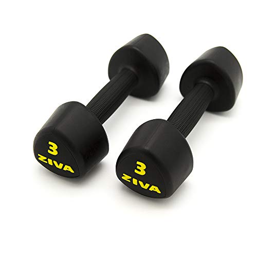 ZIVA Classic Studio 2 Mancuernas de 3KG, Unisex Adulto, Negro/Amarillo, Talla única ZIVA Classic Studio 2 Mancuernas de 3KG, Unisex Adulto, Negro/Amarillo, Talla única