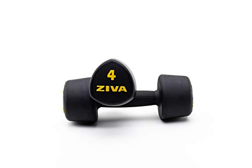 ZIVA Classic Studio 2 Mancuernas de 4KG Tribell, Unisex Adulto, Negro/Amarillo, Talla única ZIVA Classic Studio 2 Mancuernas de 4KG Tribell, Unisex Adulto, Negro/Amarillo, Talla única
