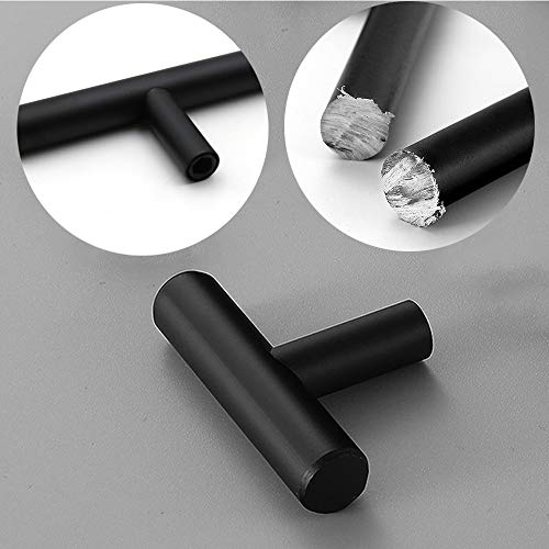 Ziyero 10 Piezas T Tirador de Cocina de Aleación Cepillado Tirador Barra con Orificio para Puerta Estilo Nórdico Durable, para Cajones, Armarios, Zapateros, Aparadores, Mesitas Noche Etc—Arena Negra Ziyero 10 Piezas T Tirador de Cocina de Aleación Cepillado Tirador Barra con Orificio para Puerta Estilo Nórdico Durable, para Cajones, Armarios, Zapateros, Aparadores, Mesitas Noche Etc—Arena Negra