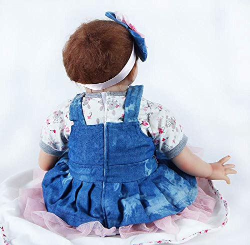 ZIYIUI 22" 55 cm Realista bebe Reborn Muñeca Vinilo Suave Silicona Niña Reborn Muñecos bebé Regalo de cumpleaños ZIYIUI 22" 55 cm Realista bebe Reborn Muñeca Vinilo Suave Silicona Niña Reborn Muñecos bebé Regalo de cumpleaños