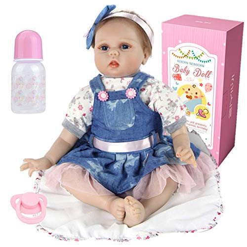 ZIYIUI 22" 55 cm Realista bebe Reborn Muñeca Vinilo Suave Silicona Niña Reborn Muñecos bebé Regalo de cumpleaños