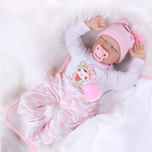 ZIYIUI 22 Pulgadas Lifelike Reborn Bebé Muñecas Vinilo de Silicona Realista Hecho a Mano Bebés para Niñas Juguetes Reborn Baby Dolls 55cm, Conveniente para la Edad 3 Más ZIYIUI 22 Pulgadas Lifelike Reborn Bebé Muñecas Vinilo de Silicona Realista Hecho a Mano Bebés para Niñas Juguetes Reborn Baby Dolls 55cm, Conveniente para la Edad 3 Más