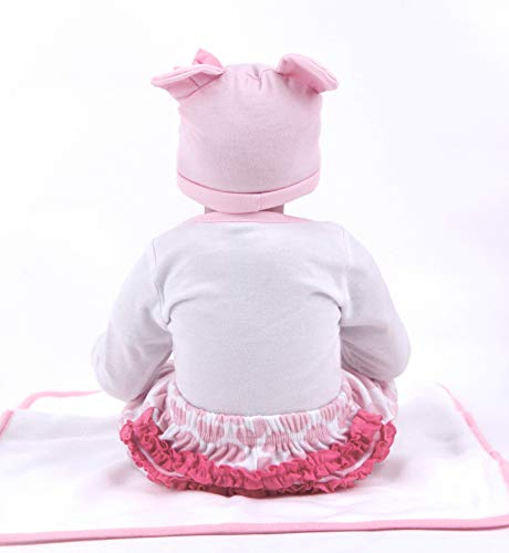 ZIYIUI 22 Pulgadas Lifelike Reborn Bebé Muñecas Vinilo de Silicona Realista Hecho a Mano Bebés para Niñas Juguetes Reborn Baby Dolls 55cm, Conveniente para la Edad 3 Más