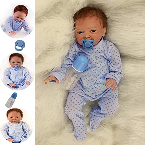 ZIYIUI Reborn Muñecas Bebé Suave Vinilo de Silicona 20 Pulgadas 50 cm Bebe Reborn niño Lifelike Realista Regalo de Juguete Muñecos Bebé