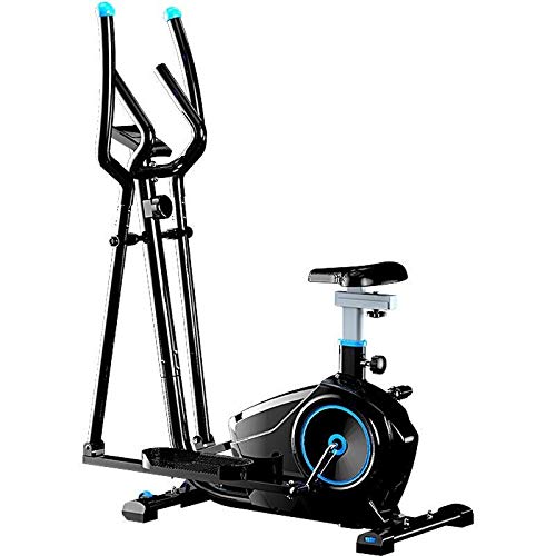 ZIZISHUANG 2-en-1 elíptica de la Bicicleta estática-Fitness Cardio Pérdida de Peso de la máquina Entrenamiento con Asiento + Sensores del Pulso del corazón, pequeño, Robusto, Compacto ZI916