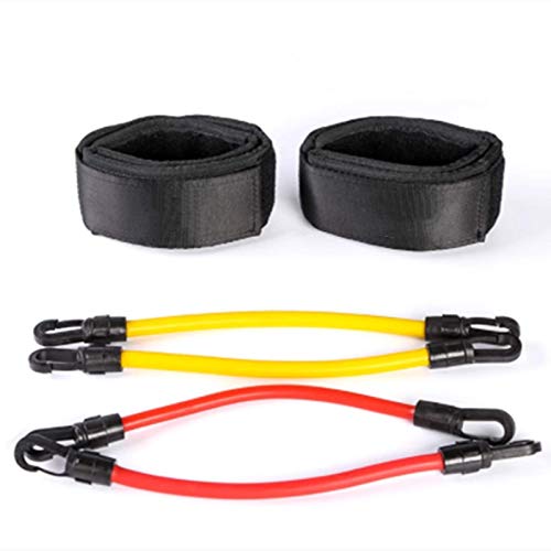 ZJY Cuerda de tensión de Cuatro Hilos, Banda de Resistencia Horizontal para piernas, Tubo de Caucho Natural, Ajuste de Fuerza de Cuatro Niveles, Utilizado para Entrenamiento de Fuerza de piernas