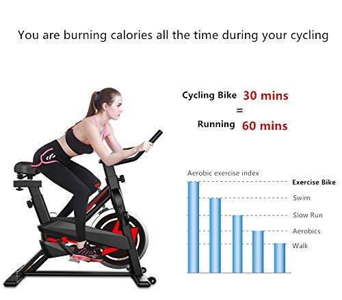 zkhysm - Bicicleta de interior - Bicicleta estática con pantalla LCD para casa y gimnasio, ideal para fitness - Máquina de cardio