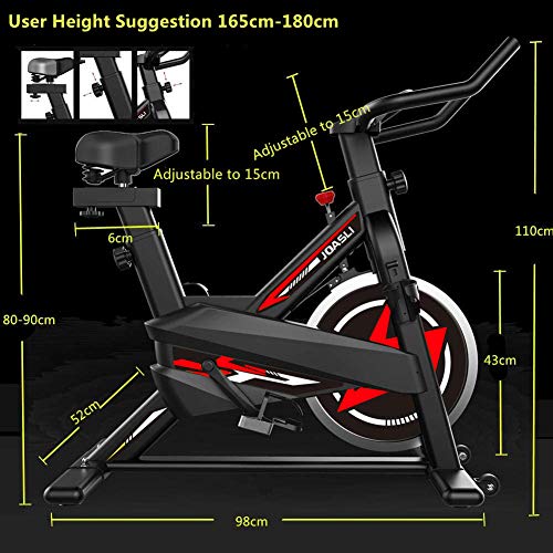 zkhysm - Bicicleta de interior - Bicicleta estática con pantalla LCD para casa y gimnasio, ideal para fitness - Máquina de cardio