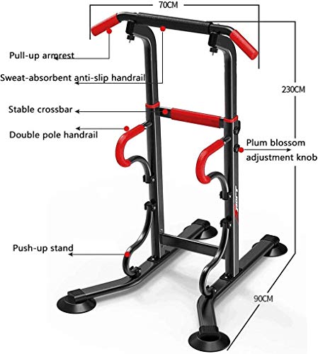 Zkhysm - Multiestación de dominadas, también para hacer fondos y flexiones, para gimnasio en casa