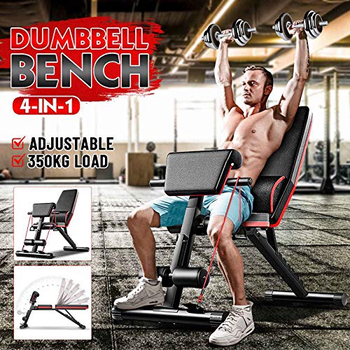 ZLASS Banco de Pesas, Banco de Asiento Ajustable, Banco de Pesas Plegable con Ajuste de Altura de 7 Niveles y Almohadilla Lumbar, Banco de Pesas Multifuncional para Gimnasio en casa ZLASS Banco de Pesas, Banco de Asiento Ajustable, Banco de Pesas Plegable con Ajuste de Altura de 7 Niveles y Almohadilla Lumbar, Banco de Pesas Multifuncional para Gimnasio en casa