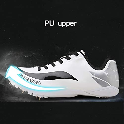 ZLYZS Zapatos De Atletismo, Sprint Spikes Running Spikes Zapatos Unisex Junior De Salto De Longitud Competencia Juvenil para Adultos Calzado Deportivo Profesional para Uñas,Blanco,EU41 ZLYZS Zapatos De Atletismo, Sprint Spikes Running Spikes Zapatos Unisex Junior De Salto De Longitud Competencia Juvenil para Adultos Calzado Deportivo Profesional para Uñas,Blanco,EU41