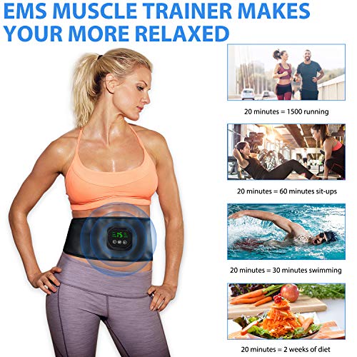 zociko Electroestimulador Muscular Abdominales, Estimulador Estimulación Muscular Masajeador Eléctrico Cinturón EMS Estimulación USB Recargable ABS Trainer Almohadillas de Gel 10pcs zociko Electroestimulador Muscular Abdominales, Estimulador Estimulación Muscular Masajeador Eléctrico Cinturón EMS Estimulación USB Recargable ABS Trainer Almohadillas de Gel 10pcs