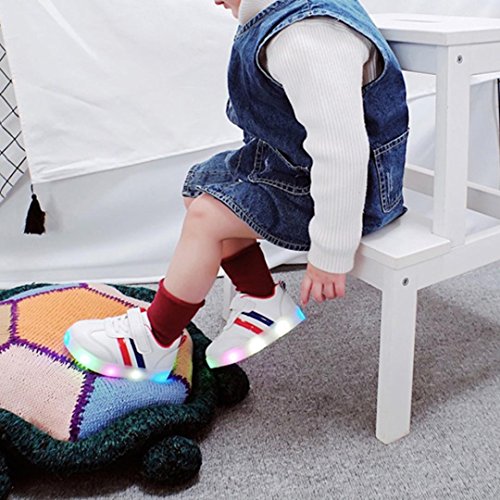 ZODOF Niño niño niños Zapatos de Rayas de bebé LED iluminan Zapatillas Luminosas Calzado Deportivo Running Zapatos Ligero y Transpirables para Unisex Niños ZODOF Niño niño niños Zapatos de Rayas de bebé LED iluminan Zapatillas Luminosas Calzado Deportivo Running Zapatos Ligero y Transpirables para Unisex Niños