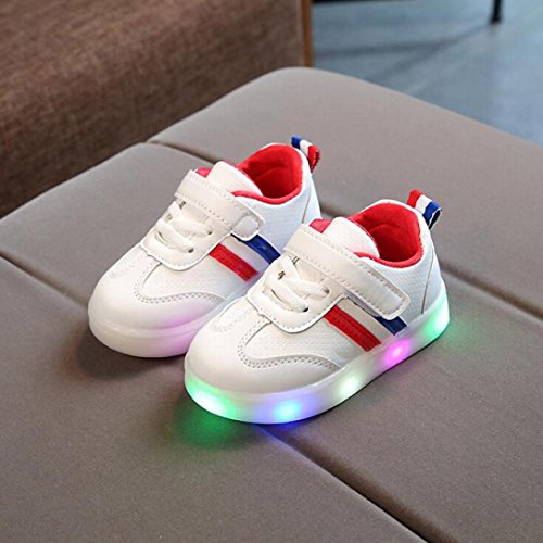 ZODOF Niño niño niños Zapatos de Rayas de bebé LED iluminan Zapatillas Luminosas Calzado Deportivo Running Zapatos Ligero y Transpirables para Unisex Niños ZODOF Niño niño niños Zapatos de Rayas de bebé LED iluminan Zapatillas Luminosas Calzado Deportivo Running Zapatos Ligero y Transpirables para Unisex Niños