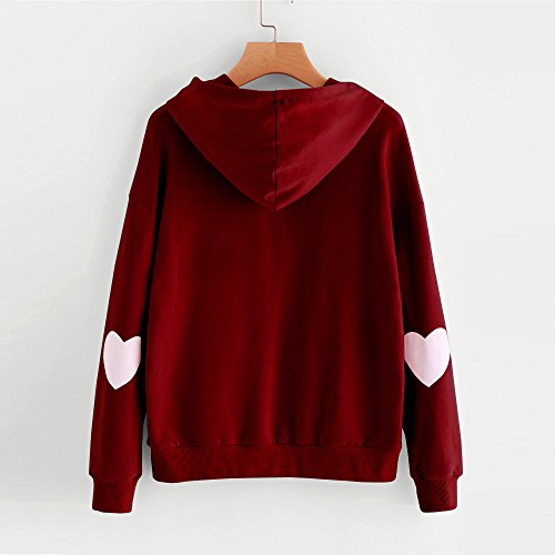 ZODOF Sudaderas Mujer con Capucha, Sudaderas Blusas de Mujer de Moda Invierno Camisetas de Manga Larga Suelta Blusas Mujer Tallas Grandes Hooded Pullover Tops Carta impresión