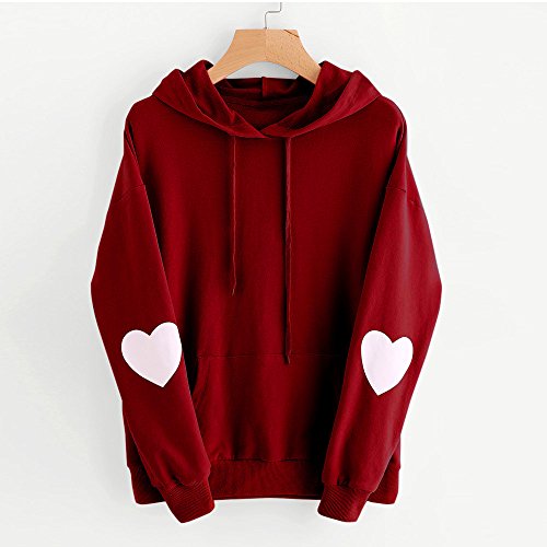 ZODOF Sudaderas Mujer con Capucha, Sudaderas Blusas de Mujer de Moda Invierno Camisetas de Manga Larga Suelta Blusas Mujer Tallas Grandes Hooded Pullover Tops Carta impresión