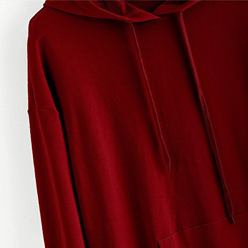 ZODOF Sudaderas Mujer con Capucha, Sudaderas Blusas de Mujer de Moda Invierno Camisetas de Manga Larga Suelta Blusas Mujer Tallas Grandes Hooded Pullover Tops Carta impresión