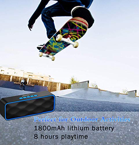 ZoeeTree S1 Altavoces Bluetooth, Bluetooth 5.0, Altavoz Portatil Bluetooth, Estereo, al Aire Libre, con HD Audio y Manos Libres, Radio FM Antena Construido, USB, Llamadas Manos Libres y TF. ZoeeTree S1 Altavoces Bluetooth, Bluetooth 5.0, Altavoz Portatil Bluetooth, Estereo, al Aire Libre, con HD Audio y Manos Libres, Radio FM Antena Construido, USB, Llamadas Manos Libres y TF.