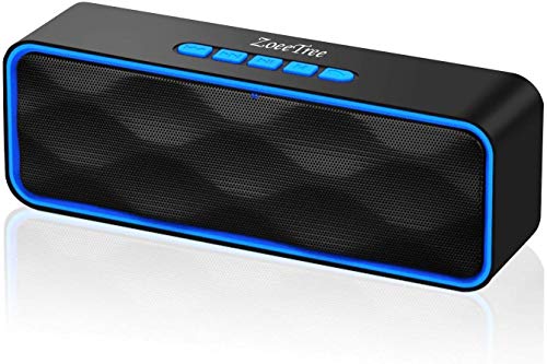 ZoeeTree S1 Altavoces Bluetooth, Bluetooth 5.0, Altavoz Portatil Bluetooth, Estereo, al Aire Libre, con HD Audio y Manos Libres, Radio FM Antena Construido, USB, Llamadas Manos Libres y TF. ZoeeTree S1 Altavoces Bluetooth, Bluetooth 5.0, Altavoz Portatil Bluetooth, Estereo, al Aire Libre, con HD Audio y Manos Libres, Radio FM Antena Construido, USB, Llamadas Manos Libres y TF.