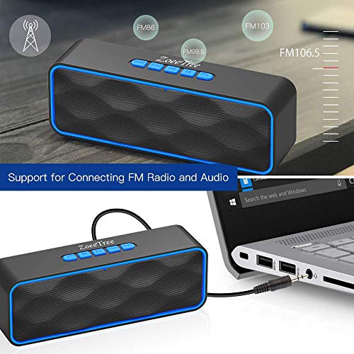 ZoeeTree S1 Altavoces Bluetooth, Bluetooth 5.0, Altavoz Portatil Bluetooth, Estereo, al Aire Libre, con HD Audio y Manos Libres, Radio FM Antena Construido, USB, Llamadas Manos Libres y TF. ZoeeTree S1 Altavoces Bluetooth, Bluetooth 5.0, Altavoz Portatil Bluetooth, Estereo, al Aire Libre, con HD Audio y Manos Libres, Radio FM Antena Construido, USB, Llamadas Manos Libres y TF.