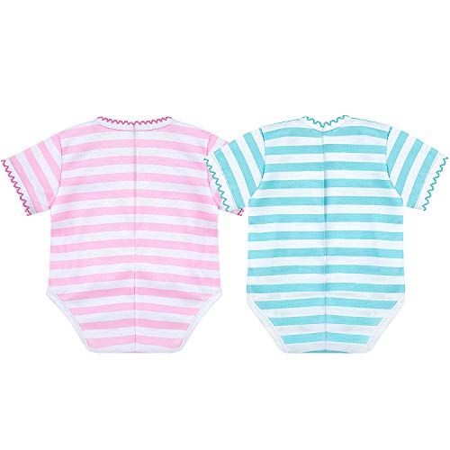ZOEON Ropa de Muñecas para New Born Baby Doll, Mameluco para 43cm Muñecas, Conjunto de 2 ZOEON Ropa de Muñecas para New Born Baby Doll, Mameluco para 43cm Muñecas, Conjunto de 2