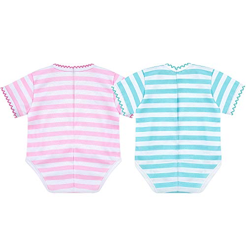 ZOEON Ropa de Muñecas para New Born Baby Doll, Mameluco para 43cm Muñecas, Conjunto de 2