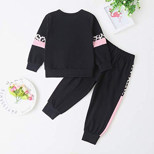 ZOEREA Conjunto de Ropa de Bebé Niña Moda Manga Sudadera Tops + Pantalones Leopardo Recién Nacido Niñas Otoño Primavera Trajes 2 Piezas