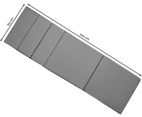 ZOLLNER Colchón Plegable para Invitados, 65x220 cm, Gris ZOLLNER Colchón Plegable para Invitados, 65x220 cm, Gris