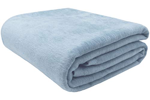 ZOLLNER Manta para Cama 90, azúl, 60% algodón, Medidas ZOLLNER Manta para Cama 90, azúl, 60% algodón, Medidas