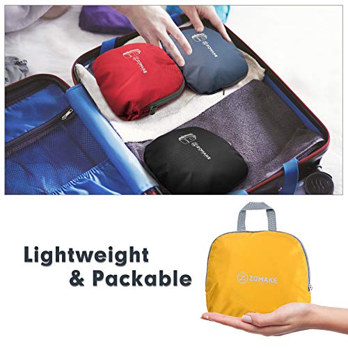 ZOMAKE 30L Ligera Mochila Plegable de Senderismo Excursión Deportes, Mochilas Pequeña Impermeable para Mujer Hombre Viaje(Amarillo)