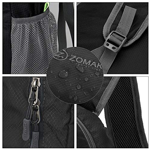 ZOMAKE Mochila Plegable Ligera 20L, Mochilas Pequeñas para Hombre Mujer, Mochilas Compacta para Viajar Senderismo(Negro) ZOMAKE Mochila Plegable Ligera 20L, Mochilas Pequeñas para Hombre Mujer, Mochilas Compacta para Viajar Senderismo(Negro)