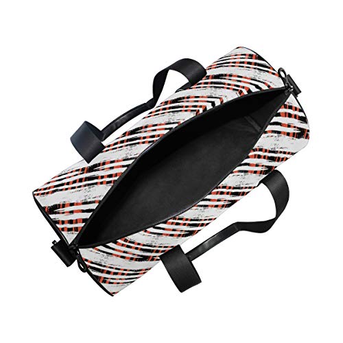 ZOMOY Bolsa de Deporte,Impresión de Rayas angulosas oblicuas de Grunge,Nuevo de Cubo de impresión Bolsas de Ejercicios Bolsa de Viaje Equipaje Bolsa de Lona ZOMOY Bolsa de Deporte,Impresión de Rayas angulosas oblicuas de Grunge,Nuevo de Cubo de impresión Bolsas de Ejercicios Bolsa de Viaje Equipaje Bolsa de Lona