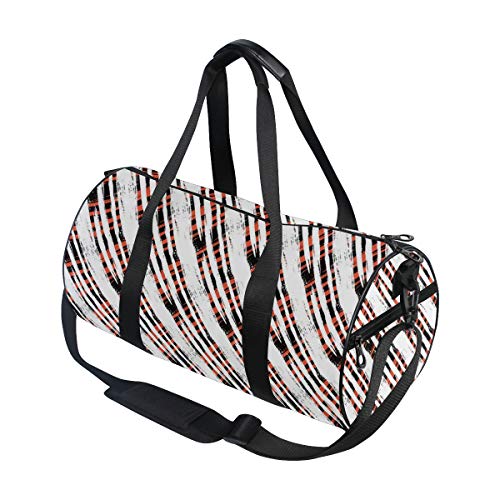 ZOMOY Bolsa de Deporte,Impresión de Rayas angulosas oblicuas de Grunge,Nuevo de Cubo de impresión Bolsas de Ejercicios Bolsa de Viaje Equipaje Bolsa de Lona ZOMOY Bolsa de Deporte,Impresión de Rayas angulosas oblicuas de Grunge,Nuevo de Cubo de impresión Bolsas de Ejercicios Bolsa de Viaje Equipaje Bolsa de Lona