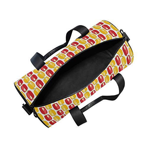 ZOMOY Bolsa de Deporte,Patrón de Vegetales búlgaros en diseño de Granja de Agricultura de Estilo Doodle,Nuevo de Cubo de impresión Bolsas de Ejercicios Bolsa de Viaje Equipaje Bolsa de Lona ZOMOY Bolsa de Deporte,Patrón de Vegetales búlgaros en diseño de Granja de Agricultura de Estilo Doodle,Nuevo de Cubo de impresión Bolsas de Ejercicios Bolsa de Viaje Equipaje Bolsa de Lona