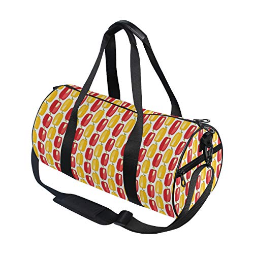 ZOMOY Bolsa de Deporte,Patrón de Vegetales búlgaros en diseño de Granja de Agricultura de Estilo Doodle,Nuevo de Cubo de impresión Bolsas de Ejercicios Bolsa de Viaje Equipaje Bolsa de Lona ZOMOY Bolsa de Deporte,Patrón de Vegetales búlgaros en diseño de Granja de Agricultura de Estilo Doodle,Nuevo de Cubo de impresión Bolsas de Ejercicios Bolsa de Viaje Equipaje Bolsa de Lona