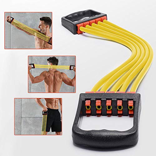 ZoneYan Expansor de Pecho Látex, Expansor del Pecho Ejercitador de Músculo Ajustable, Extensor Entrenamiento Pectoral, para Body Building y Gimnasia ZoneYan Expansor de Pecho Látex, Expansor del Pecho Ejercitador de Músculo Ajustable, Extensor Entrenamiento Pectoral, para Body Building y Gimnasia