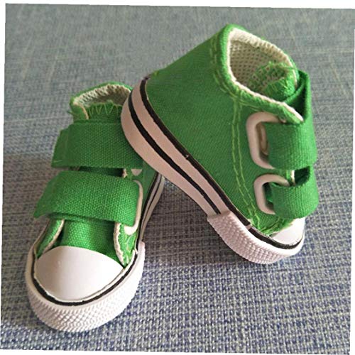 Zonfer 1pair De Lona Muñeca Botas Zapatos Lindos Mini Muñeca De Juguete Zapatos Niños DIY Simulación Hecha a Mano Juguetes Zapatos 7.5cm