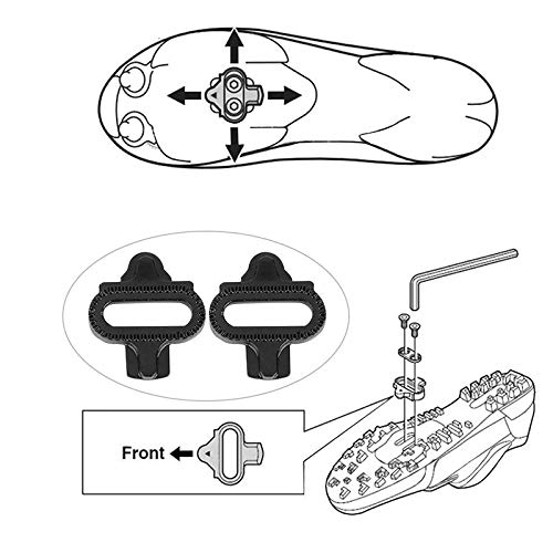 Zoomarlous Pedales de clic para bicicleta, con ganchos para zapatos de bicicleta, para spinning, ciclismo interior y bicicleta de montaña, juego de ganchos para Shimano SPD