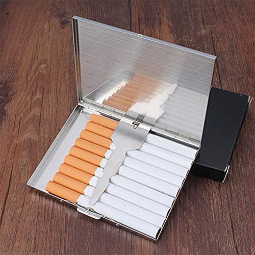 zpzp Estuche para Cigarrillos de Acero Inoxidable Metal Multifuncional Impermeable a Prueba de Humedad portátil Resistente a la extrusión Puede Contener 10 Cigarrillos zpzp Estuche para Cigarrillos de Acero Inoxidable Metal Multifuncional Impermeable a Prueba de Humedad portátil Resistente a la extrusión Puede Contener 10 Cigarrillos