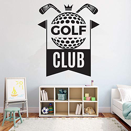 zqyjhkou Golf Club DIY Wall Decal Golf Sport Sticker Cotizaciones extraíbles Vinyl Art Decals Decoración de la habitación para Puerta de Pared decoración de Vidrio 80x68cm