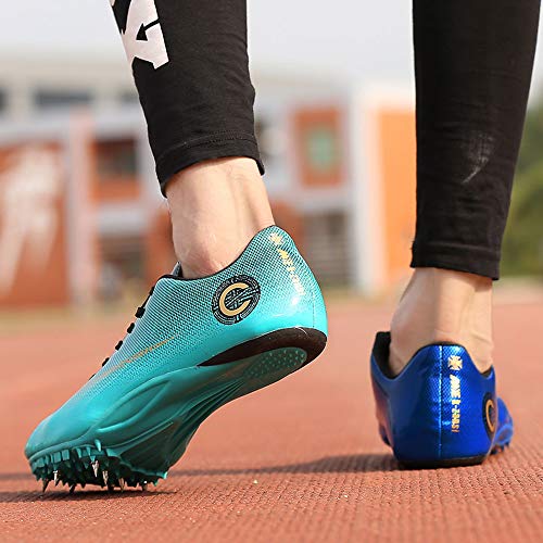 ZRSH Zapatillas de Atletismo Unisex, 8 Clavos de competición de Atletismo al Aire Libre Zapatillas de Clavos Deportivas Profesionales Zapatos con Clavos,006,44EU