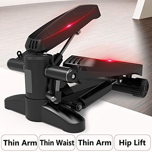 ZRXRY Stepper con Cintas + LED Pantalla, Ministepper, Máquina de Step para Fitness, Máquina de Step para Hacer Ejercicio en Casa, Swing Stepper para Usuarios Principiantes y Avanzados