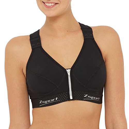 ZSPORT Silver Sujetador Deportivo, Mujer, Negro, 95B